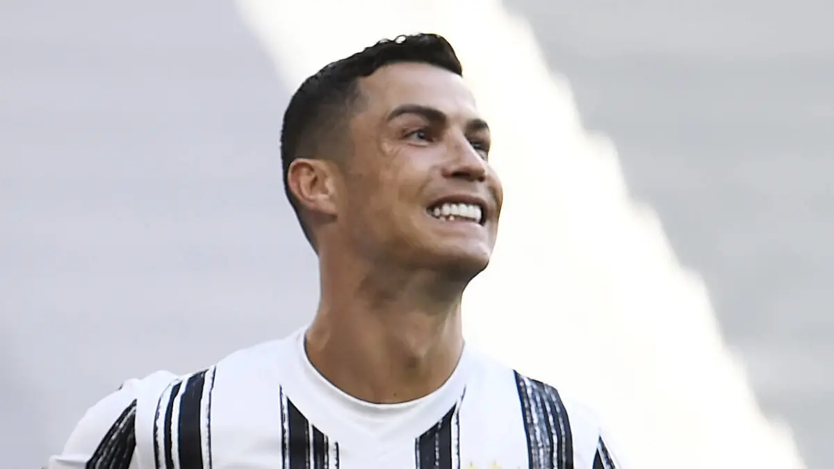 Torino 15/05/2021 - campionato di calcio serie A / Juventus-Inter / foto Image nella foto: esultanza gol Cristiano Ronaldo PUBLICATIONxNOTxINxITA 