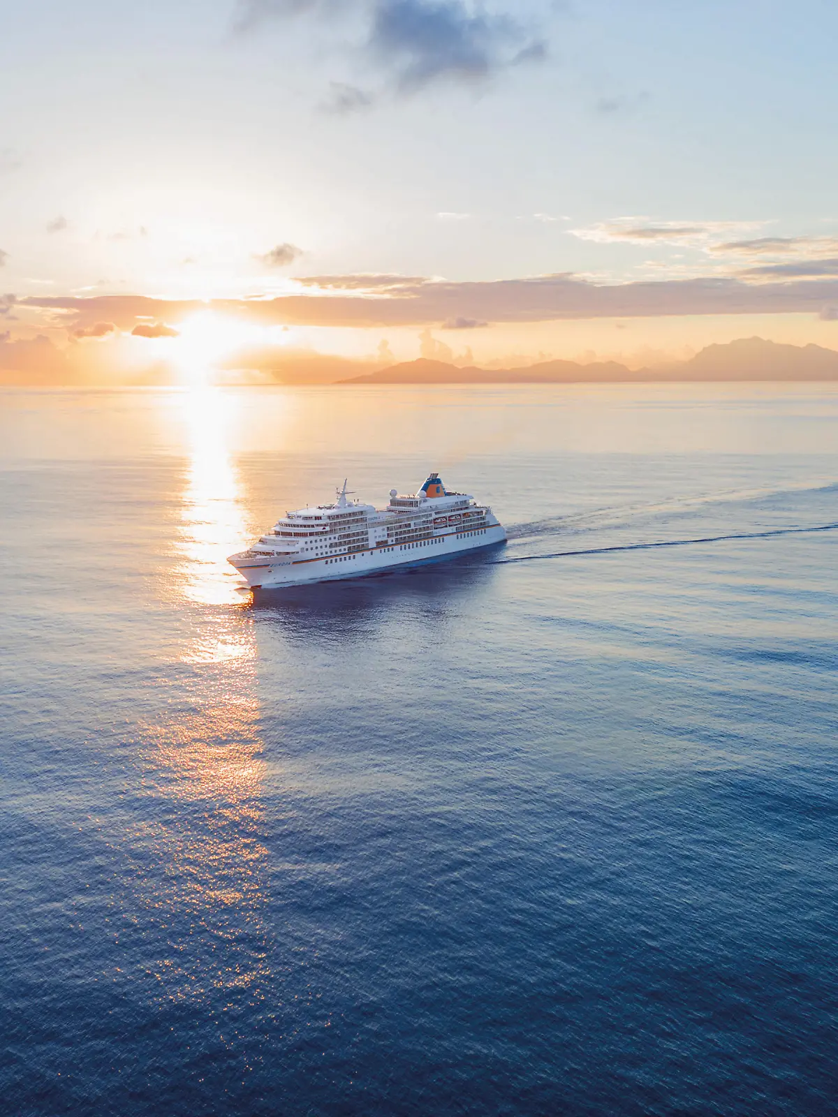 Die MS Europa unterwegs.