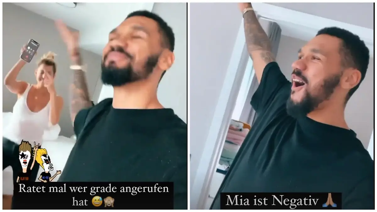 Partystimmung bei Team Harrison: Tochter Mia ist doch nicht corona-positiv.