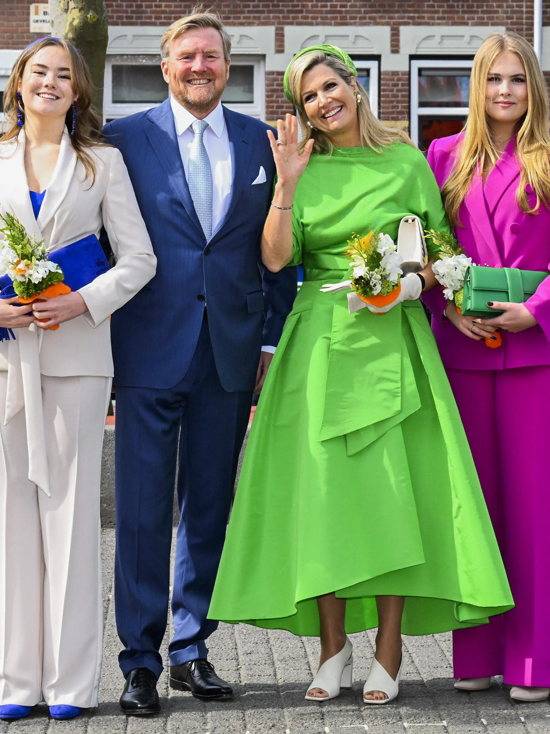 King Willem-Alexander, Queen Maxima, Princess Amalia and Princess Ariane of The Netherlands in Rotterdam, on April 27, 2023, to attend the Koningsdag (Kingsday) celebration, the Kings birthday, route, Afrikaanderplein, Maashaven, crossing the Nieuwe Maas (with water taxi), Plein 1940, Blaak, Markthal and ends at the Binnenrotte Photo: Albert Nieboer / Netherlands OUT / Point de Vue OUT