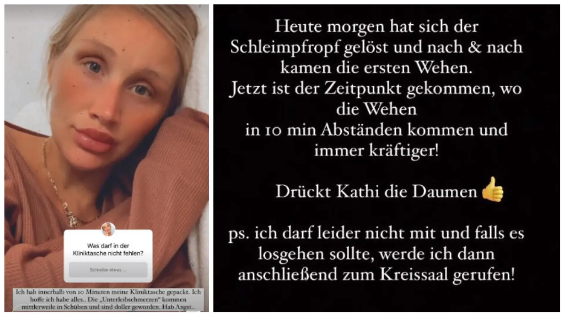 Kathi und Kevin Yanik melden sich kurz vor der Geburt ihres Kindes noch einmal bei ihrem Followern.