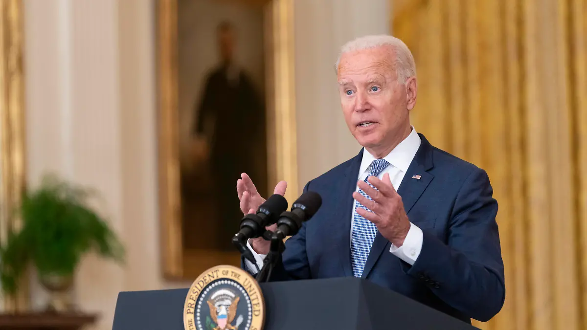 United States President Joe Biden makes remarks on prescription drug prices in the East Room of the White House in Washington, DC, August 12, 2021. PUBLICATIONxNOTxINxUSA Copyright: xPoolxviaxCNPx/MediaPunchx