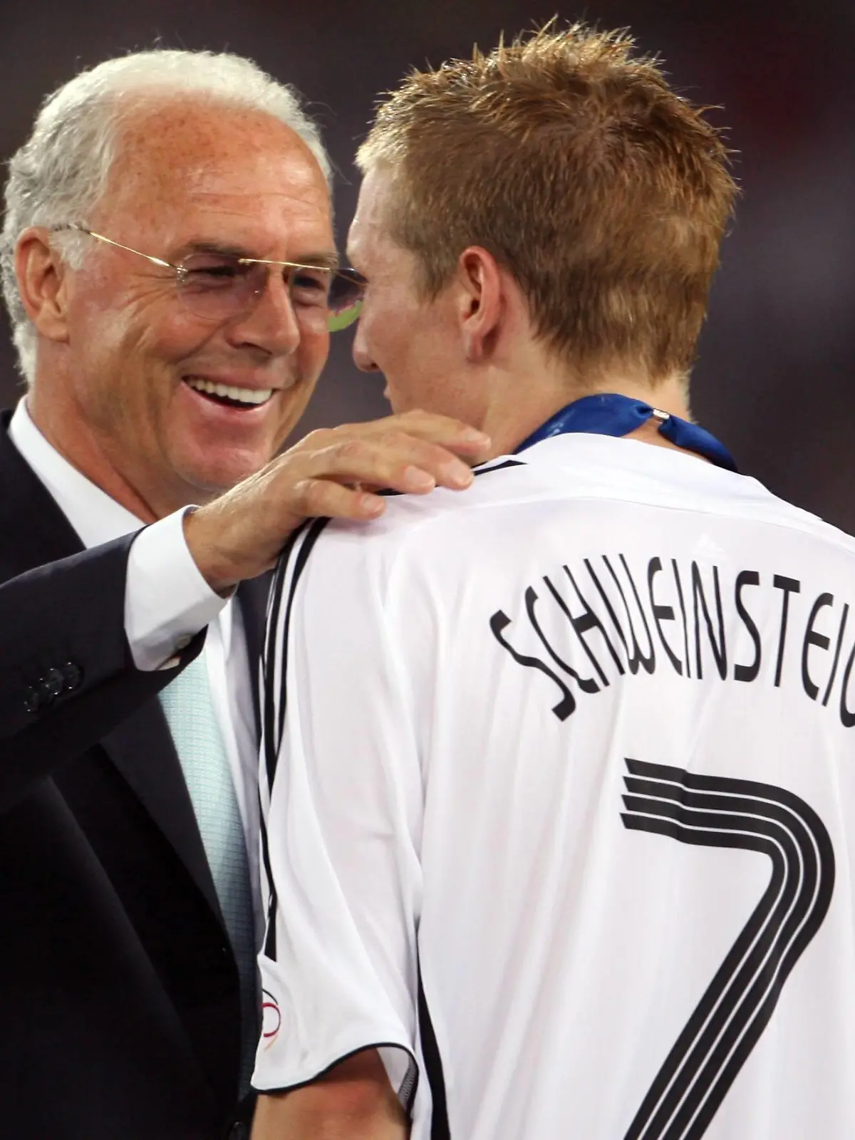 Franz Beckenbauer und Bastian Schweinsteiger