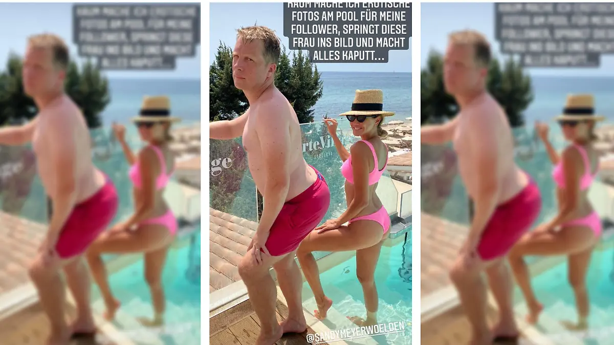 Oli Pocher scherzt mit Ex Sandy.