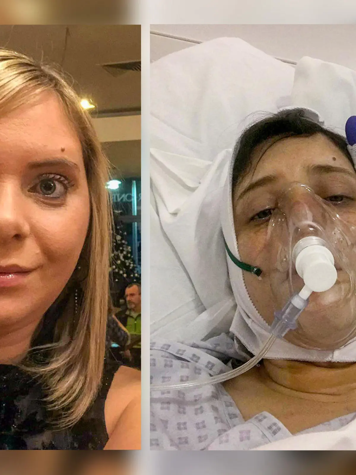 Frau blond und Frau im Krankenhaus