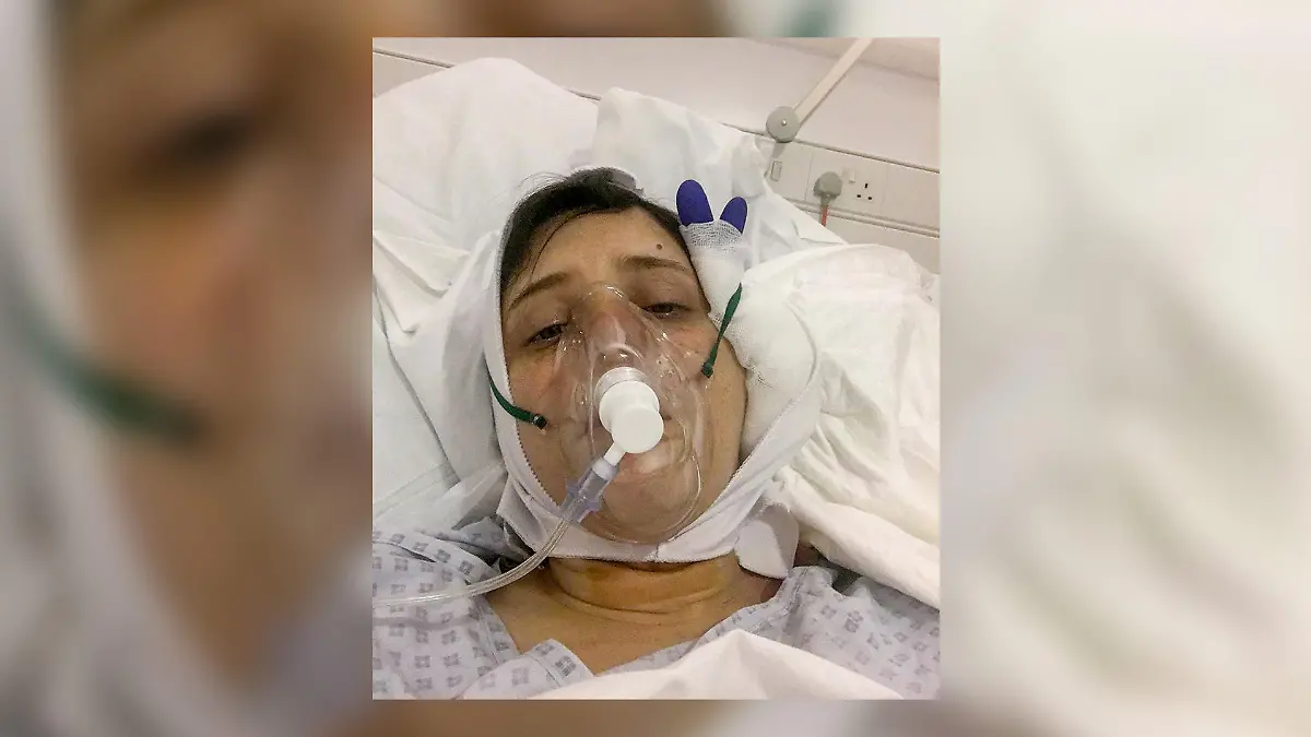 Frau in Krankenhaus
