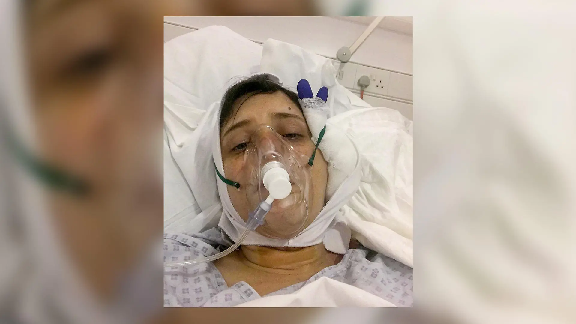 Frau in Krankenhaus