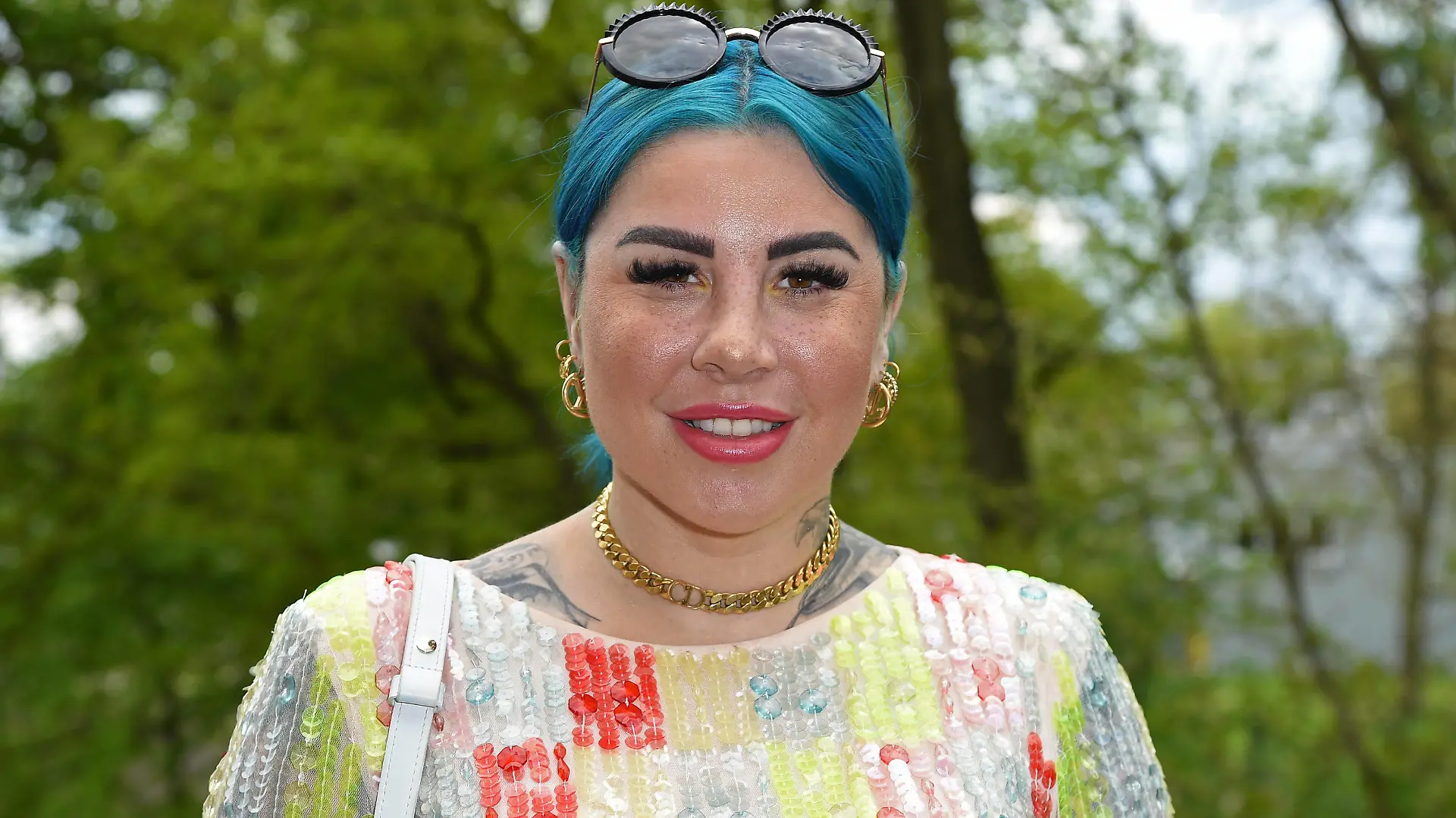 Kate Merlan beim BILD RENNTAG auf der Trabrennbahn in Gelsenkirchen am 01.05.2023 *** Kate Merlan at the BILD RENNTAG at the harness racing track in Gelsenkirchen on 01 05 2023