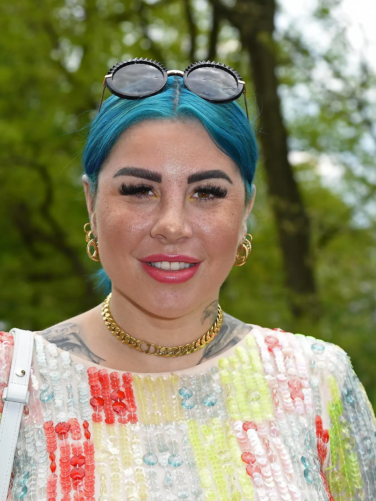 Kate Merlan beim BILD RENNTAG auf der Trabrennbahn in Gelsenkirchen am 01.05.2023 *** Kate Merlan at the BILD RENNTAG at the harness racing track in Gelsenkirchen on 01 05 2023