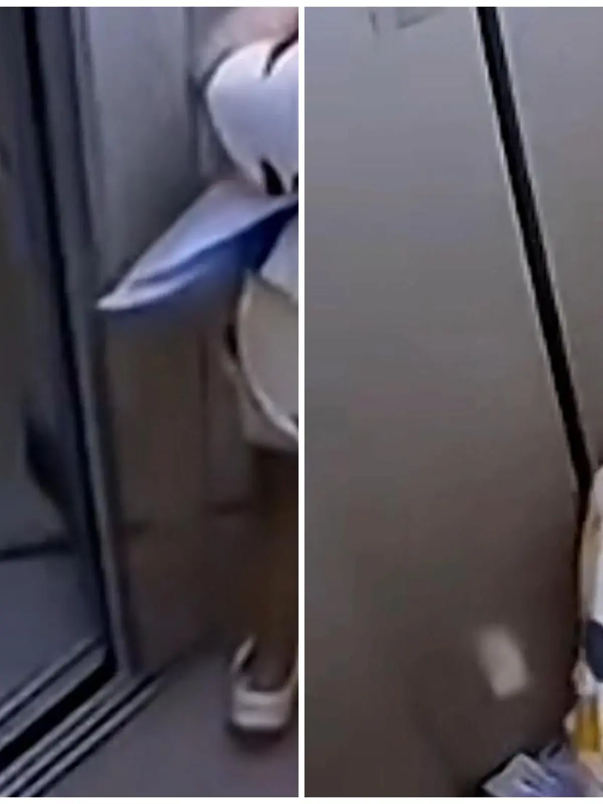 Das hätte tödlich enden können: Als das Mädchen den Aufzug betritt und kurz Abgelenkt ist, springt ihr Hund kurzerhand wieder raus. Die Leine ist jedoch noch um ihr Handgelenkt gewickelt. Durch einen Sicherheitsmechanismus, der den Aufzug stoppt, geht der Vorfall jedoch glimpflich aus.