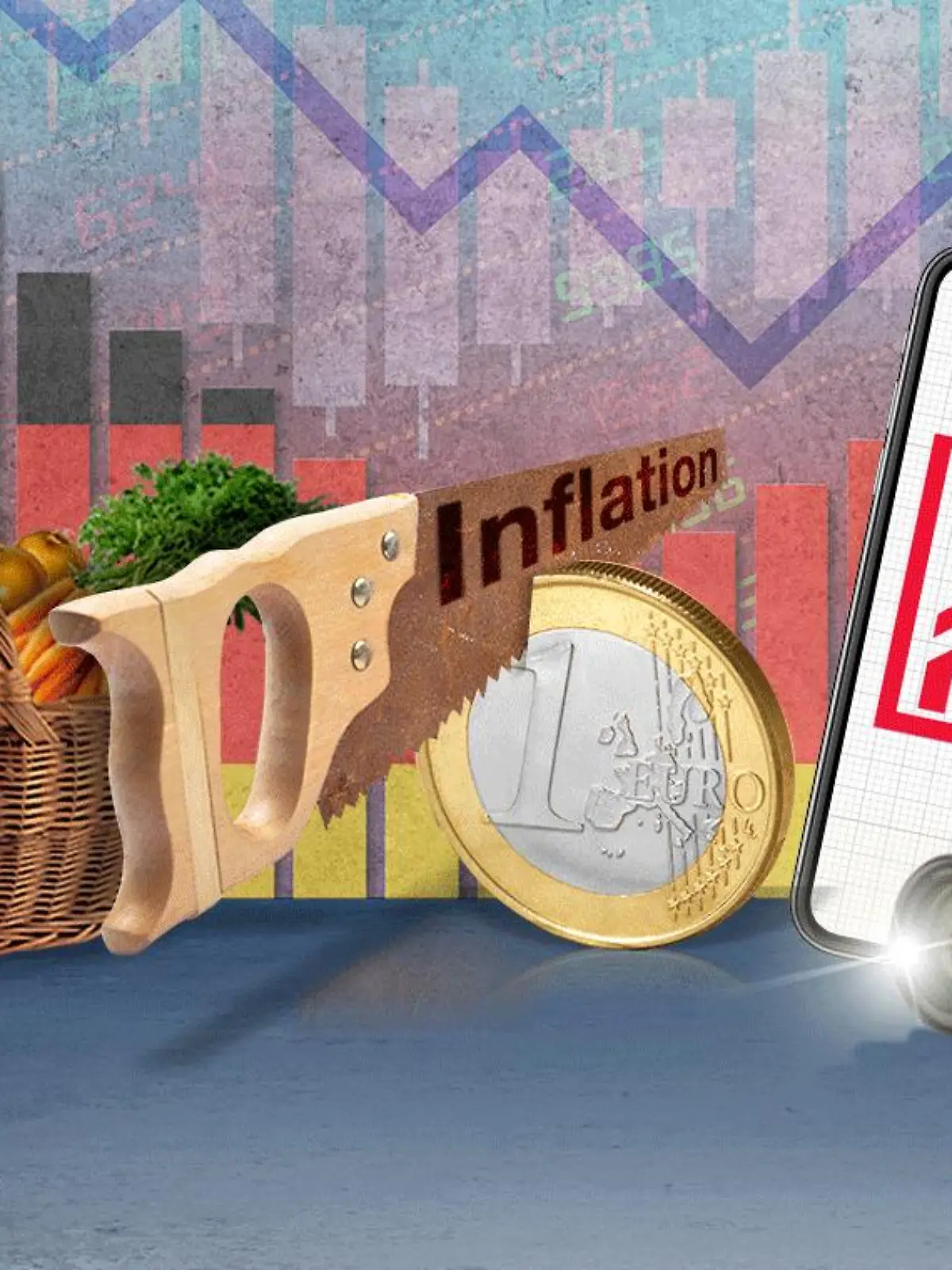 Inflation treibt die Preise hoch Picto, Gemüse, Säge, Kamera