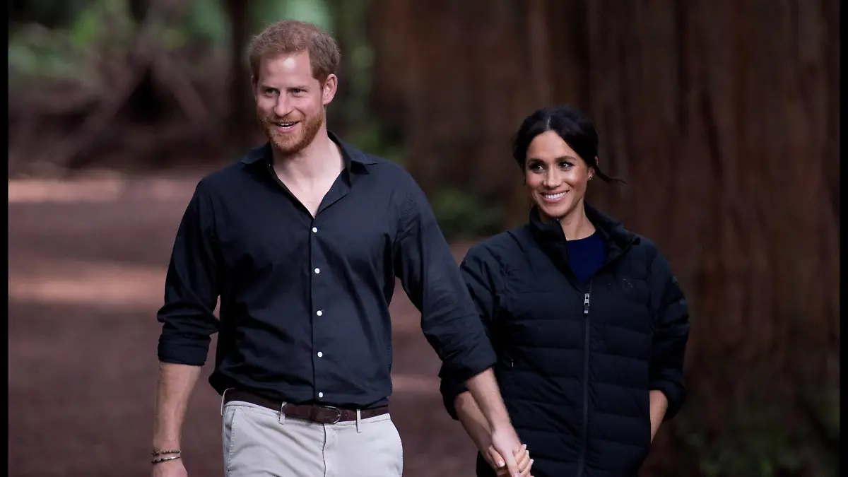 . 31/10/2018. Rotorua, New Zealand. Prince Harry and Meghan Markle Royal Tour-Day Sixteen. Prince Harry, The Duke of Sussex accompanied by his wife Meghan, The Duchess of Sussex, Redwoods Treewalk Rotorua on the final day of their official 16-day Autumn tour visiting cities in Australia, Fiji, Tonga and New Zealand. PUBLICATIONxINxGERxSUIxAUTxHUNxONLY xi-Imagesx/xPoolx IIM-18769-0154  