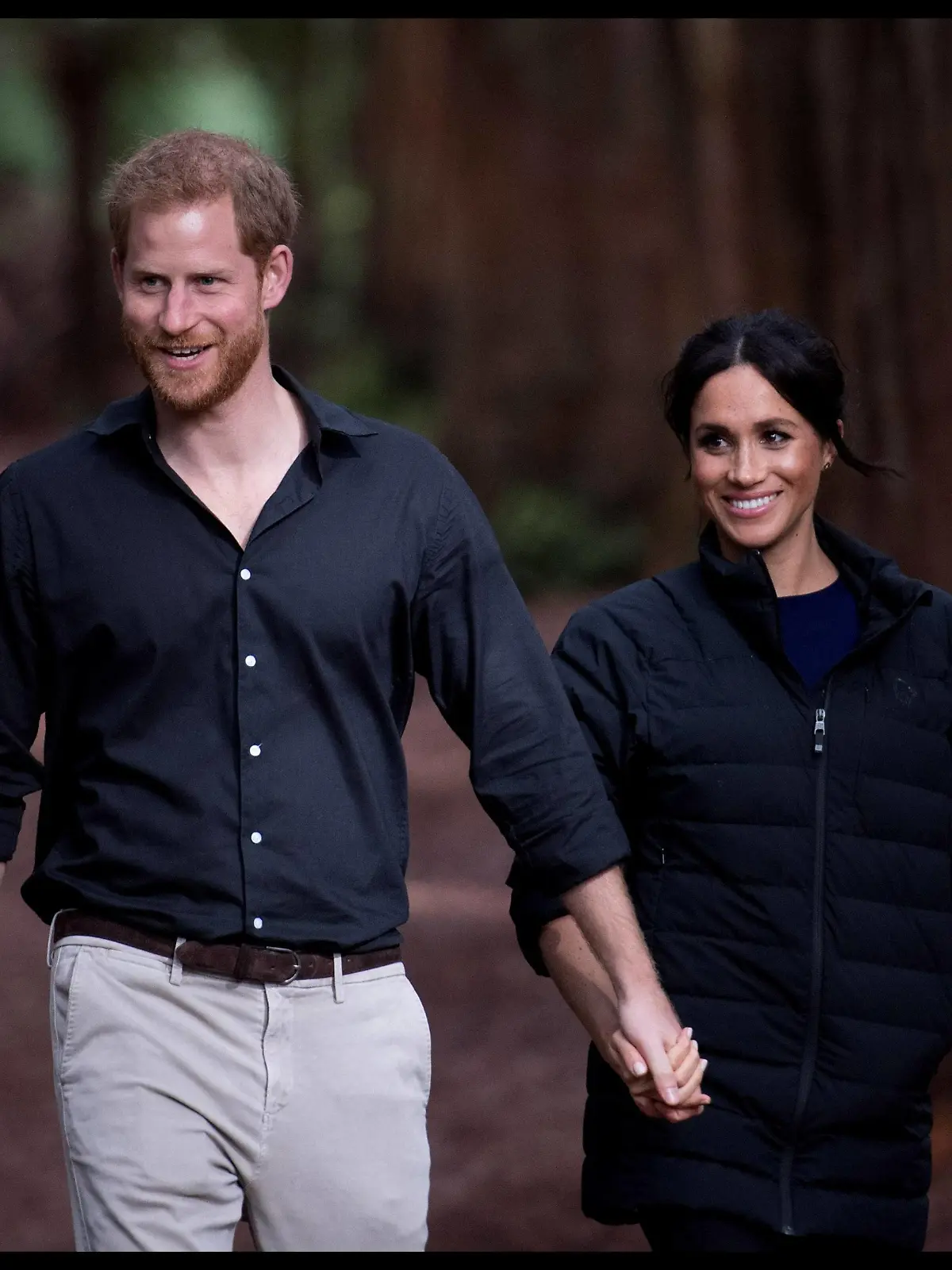 . 31/10/2018. Rotorua, New Zealand. Prince Harry and Meghan Markle Royal Tour-Day Sixteen. Prince Harry, The Duke of Sussex accompanied by his wife Meghan, The Duchess of Sussex, Redwoods Treewalk Rotorua on the final day of their official 16-day Autumn tour visiting cities in Australia, Fiji, Tonga and New Zealand. PUBLICATIONxINxGERxSUIxAUTxHUNxONLY xi-Imagesx/xPoolx IIM-18769-0154  