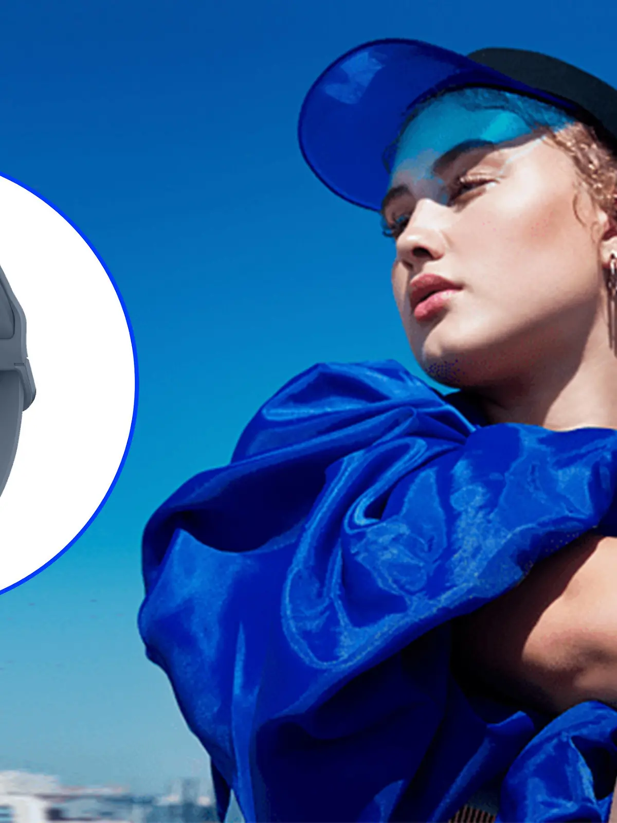 Frau mit der Samsung Galaxy Watch 5 am Handgelenk