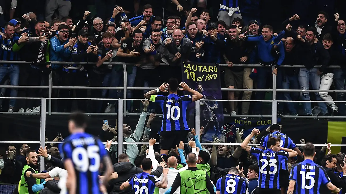 Mg Milano 16/05/2023 - Champions League / Inter-Milan / foto Matteo Gribaudi/Image nella foto: esultanza gol Lautaro Martinez PUBLICATIONxNOTxINxITA
