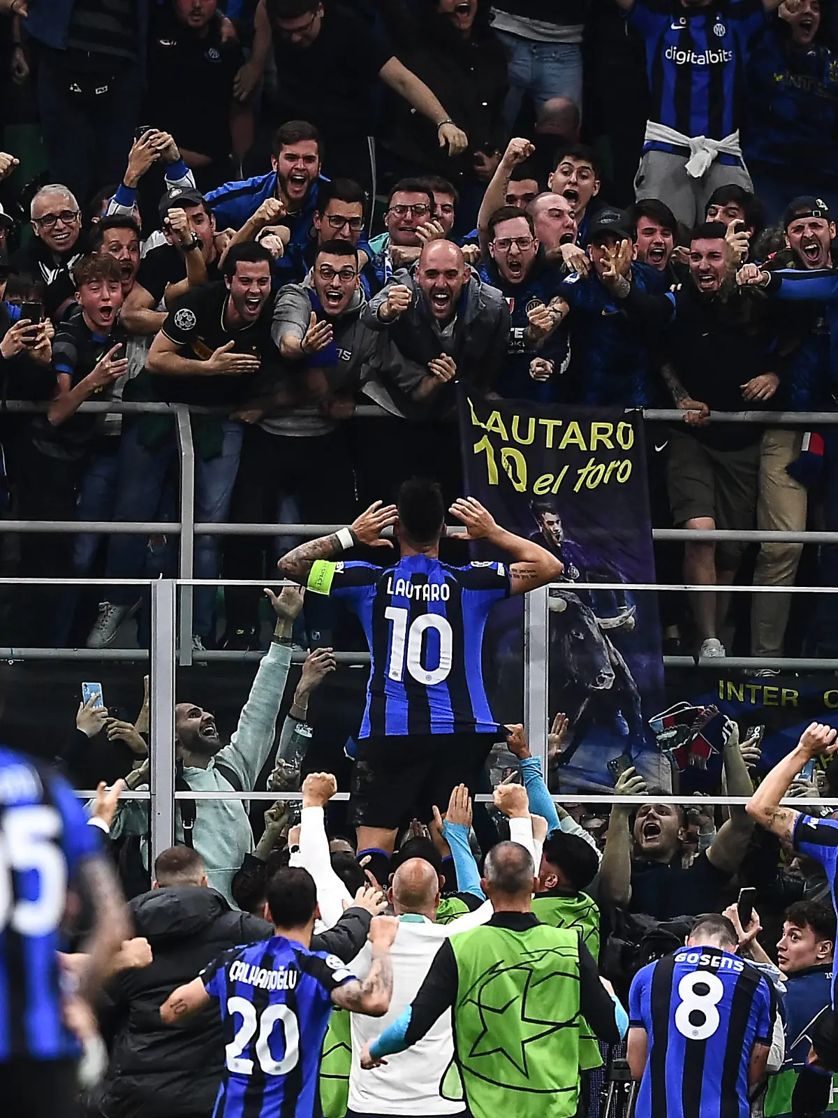 Mg Milano 16/05/2023 - Champions League / Inter-Milan / foto Matteo Gribaudi/Image nella foto: esultanza gol Lautaro Martinez PUBLICATIONxNOTxINxITA
