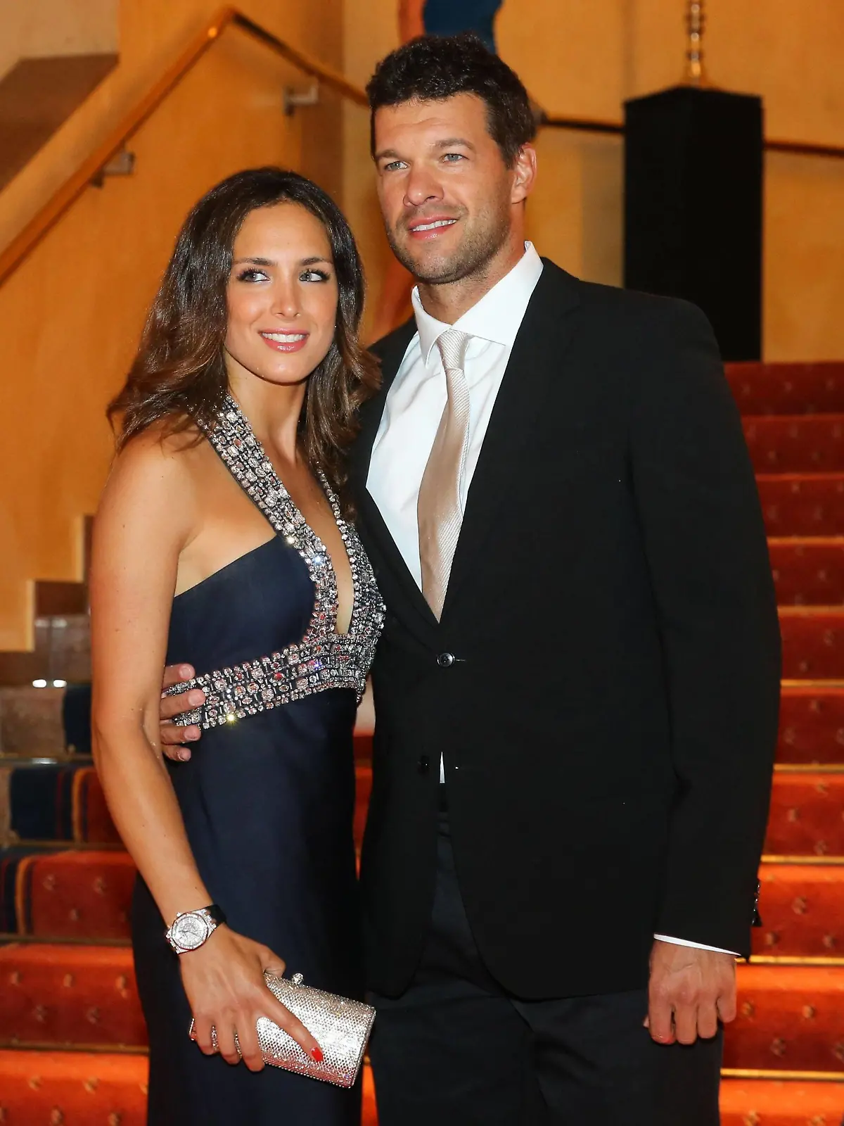 Michael Ballack (GER) mit Freundin Natacha Tannous - Roter Teppich im Hotel The Westin Leipzig zur 9. GRK Golf Charity Masters - Fotografiert am 27.08.2016

Michael Ballack ger with Girlfriend Natacha Tannous red Carpet in Hotel The Westin Leipzig to 9 GRK Golf Charity Masters photographed at 27 08 2016  