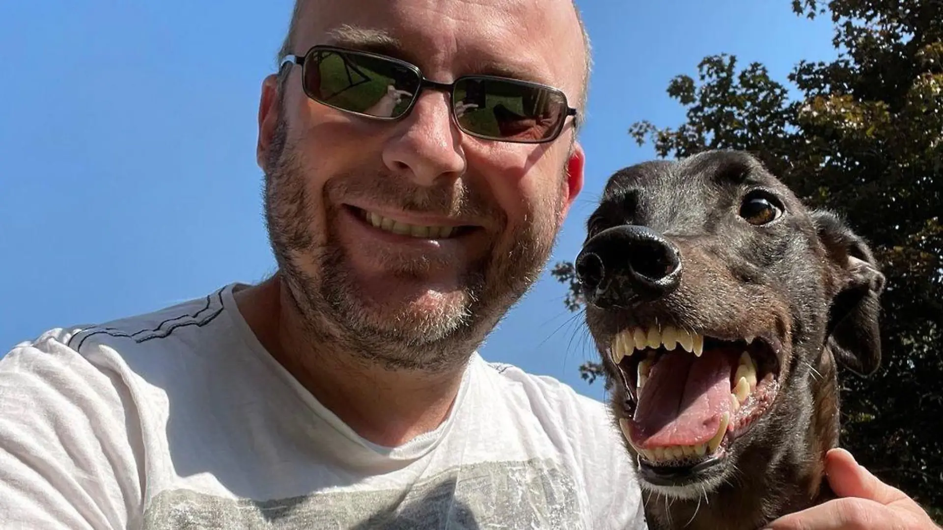 Chris und Ex-Rennrund Dash (ehemals Ross)