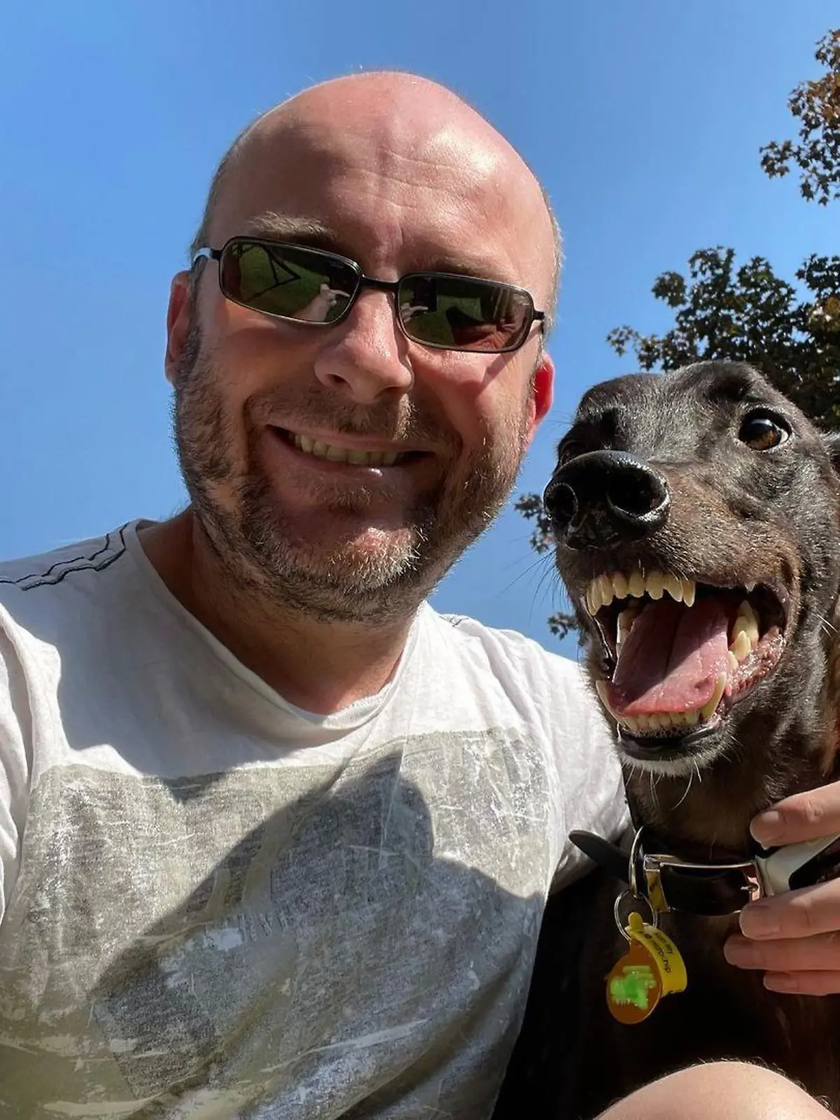 Chris und Ex-Rennrund Dash (ehemals Ross)
