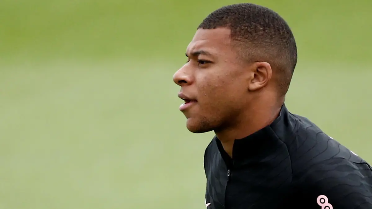 Soccer Football - Paris St Germain Training - Ooredoo Training Centre, Saint-Germain-en-Laye, France - August 6, 2021  Paris St Germain's Kylian Mbappe during training  REUTERS/Benoit Tessier