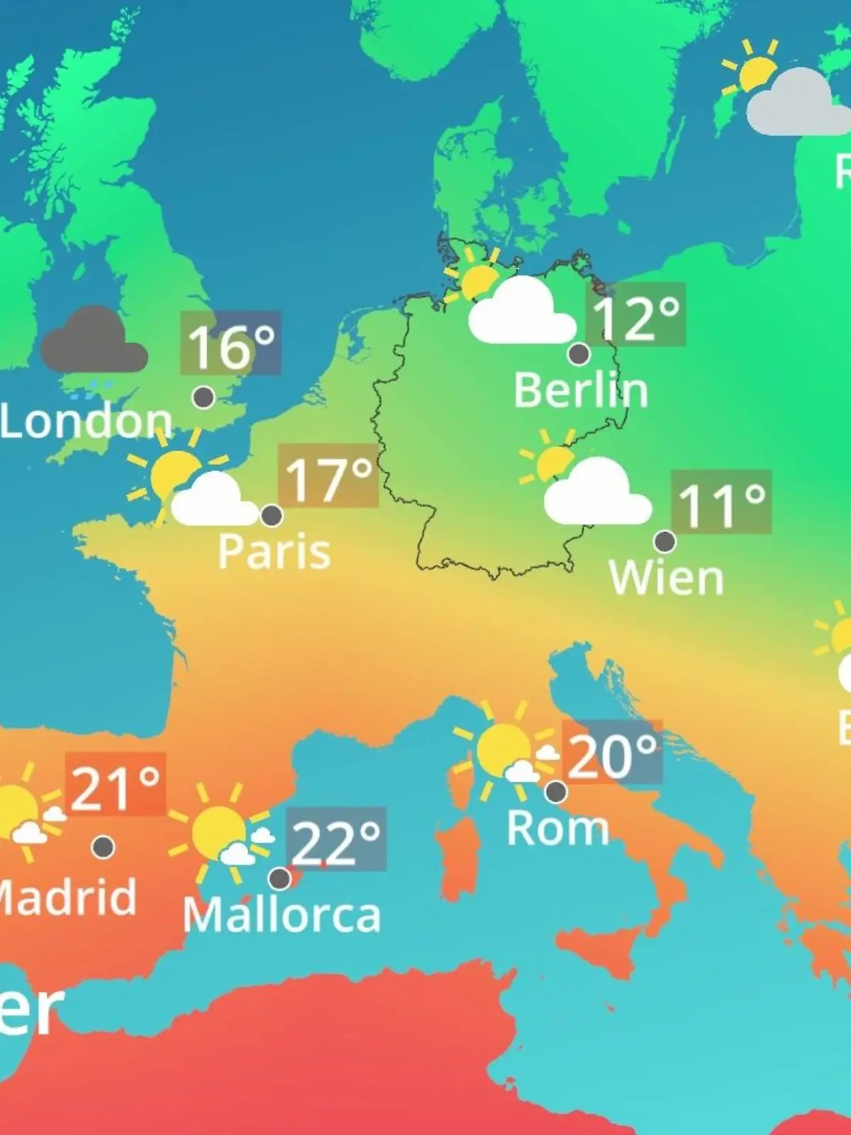Bild zu: "Europa: Wie wird das Wetter?"