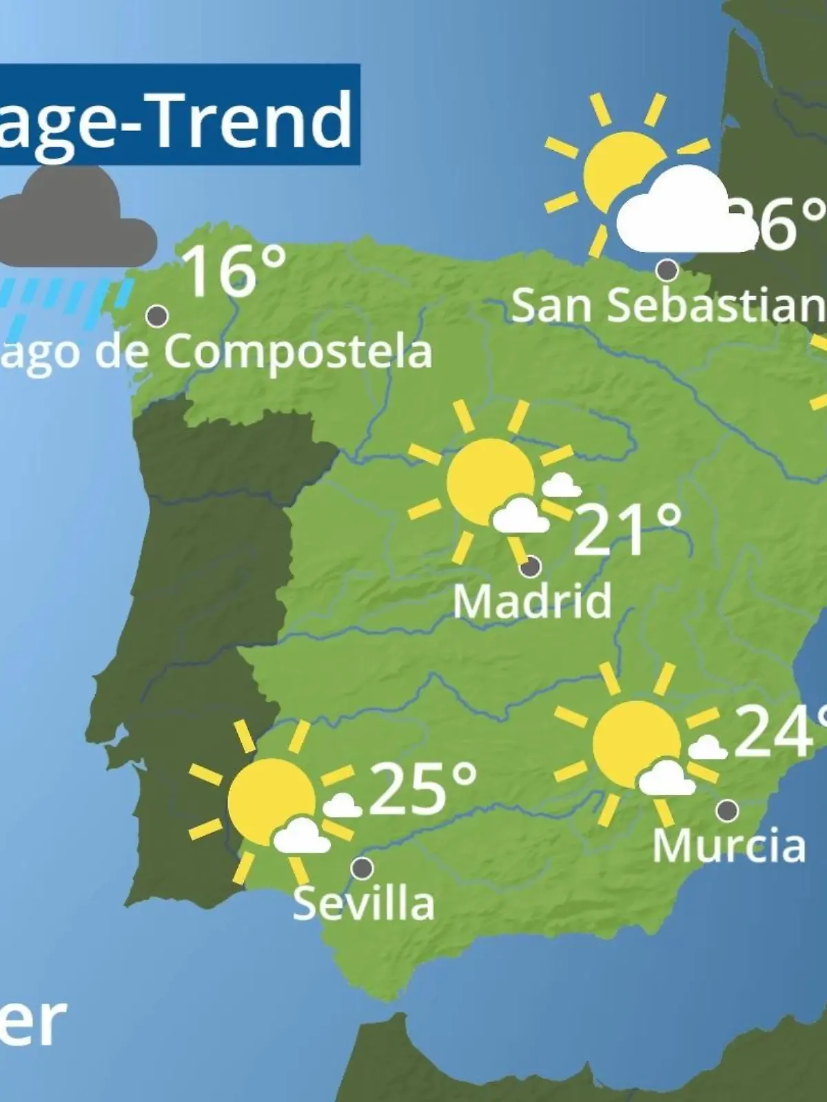 Bild zu: "Spanien: Wie wird das Wetter?"