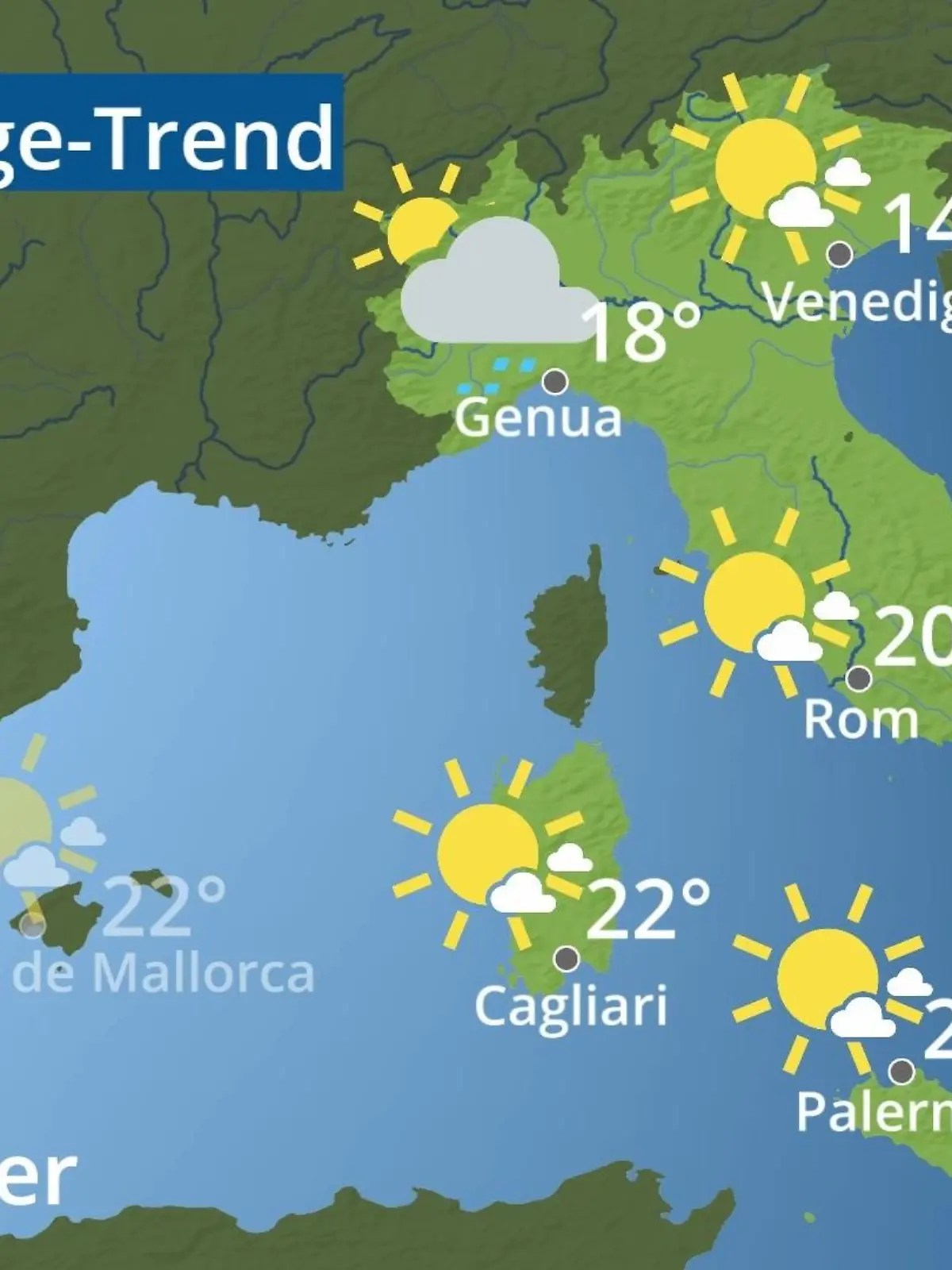 Bild zu: "Italien: Wie wird das Wetter?"