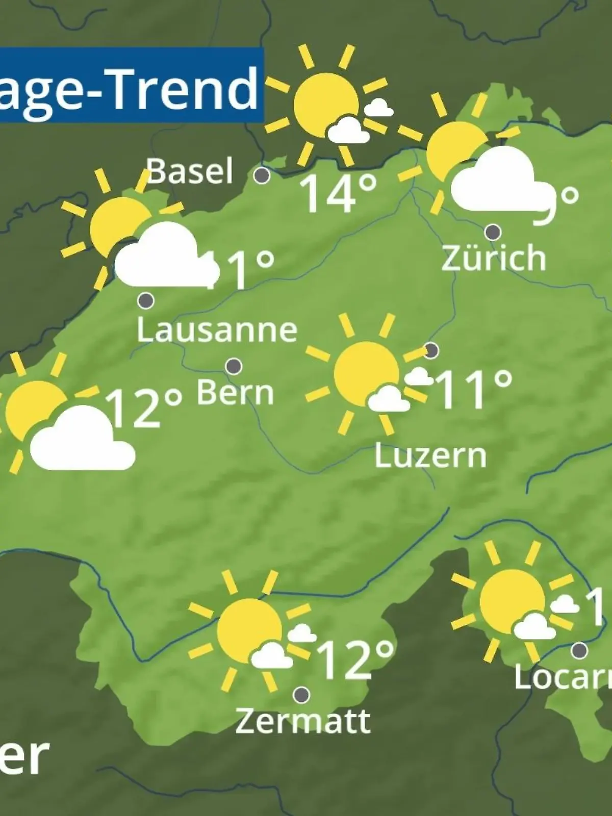 Bild zu: "Schweiz: Wie wird das Wetter?"