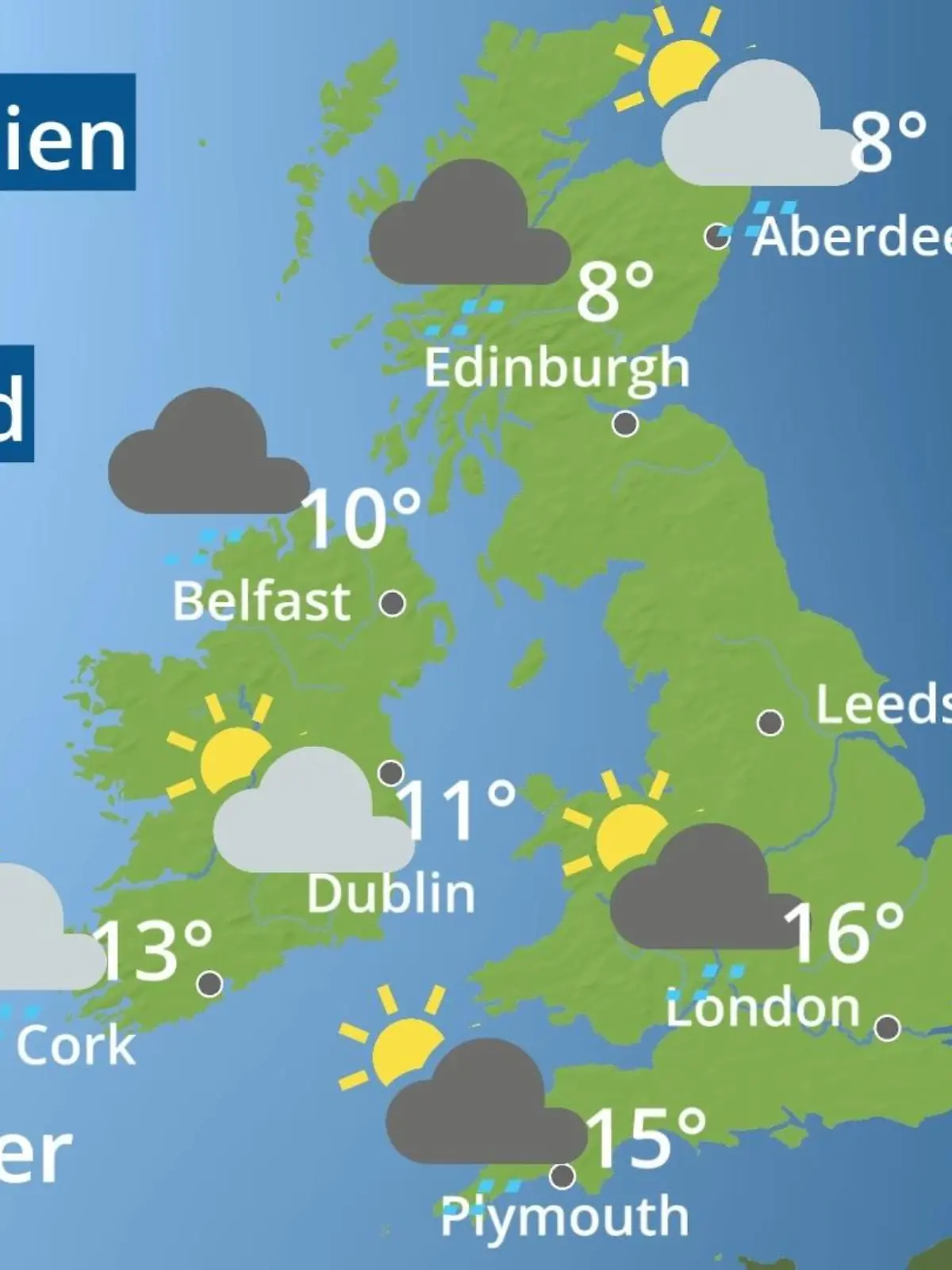 Bild zu: "England, Schottland, Wales: Wie wird das Wetter?"