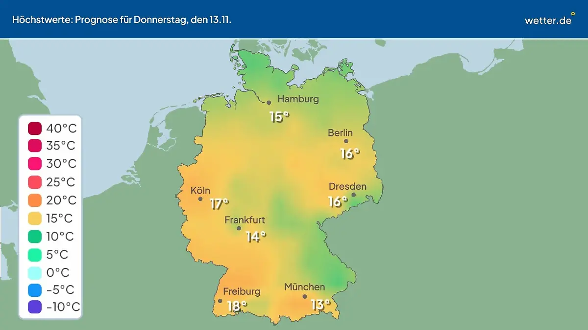 Kurz wärmer, dann wieder kälter Wie warm oder kalt wird es in Deutschland?