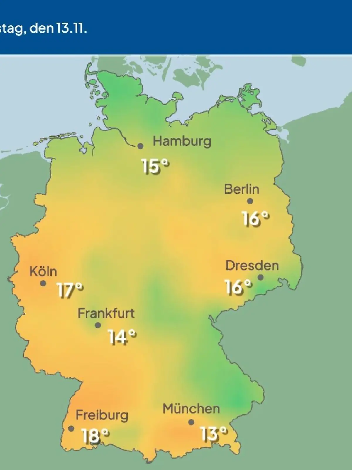 Bild zu: "Kurz wärmer, dann wieder kälter"