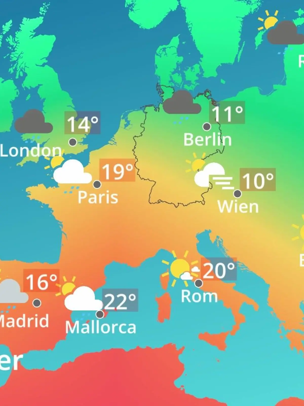 Bild zu: "Europa: Wie wird das Wetter?"