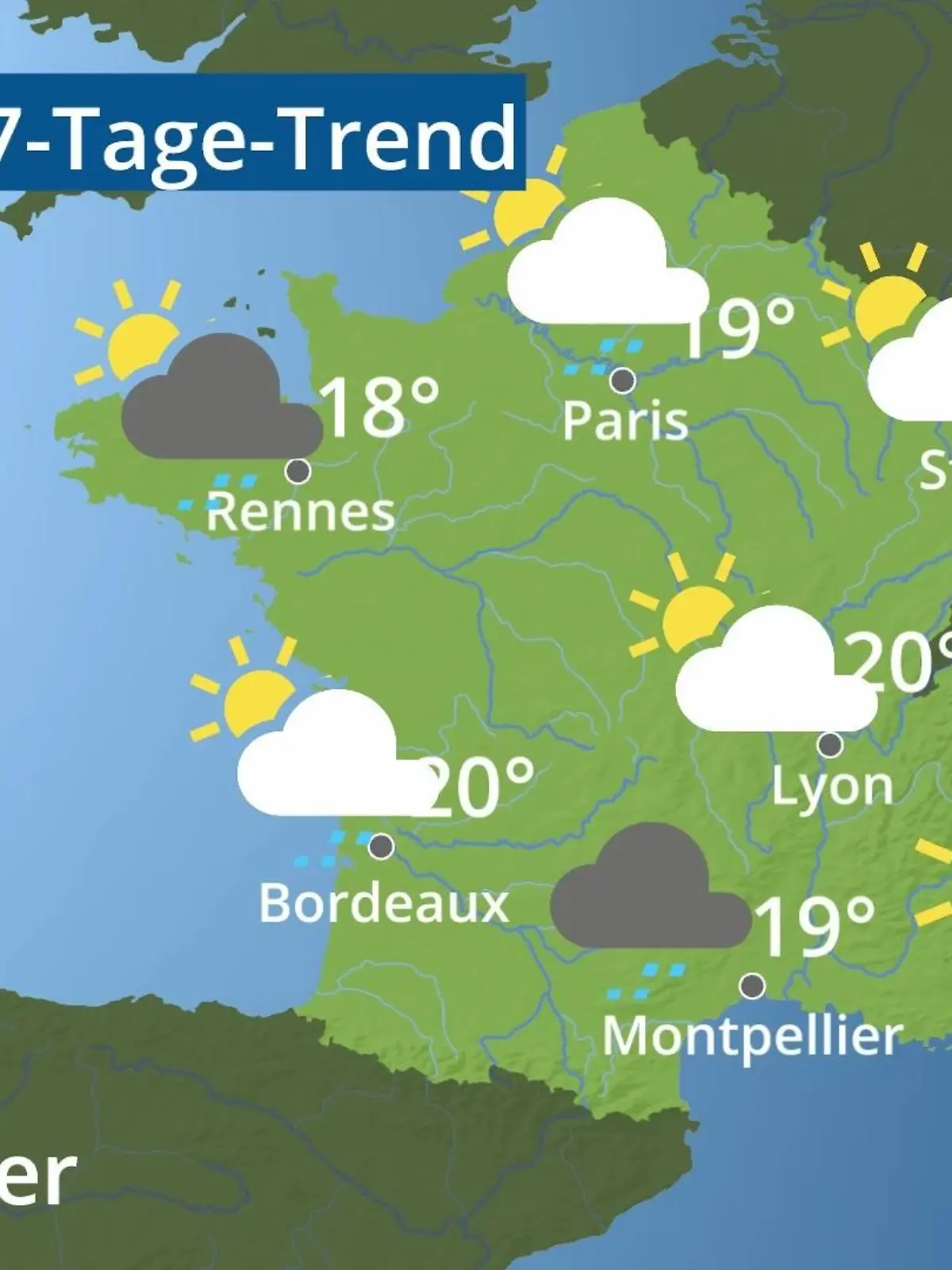 Bild zu: "Frankreich: Wie wird das Wetter?"