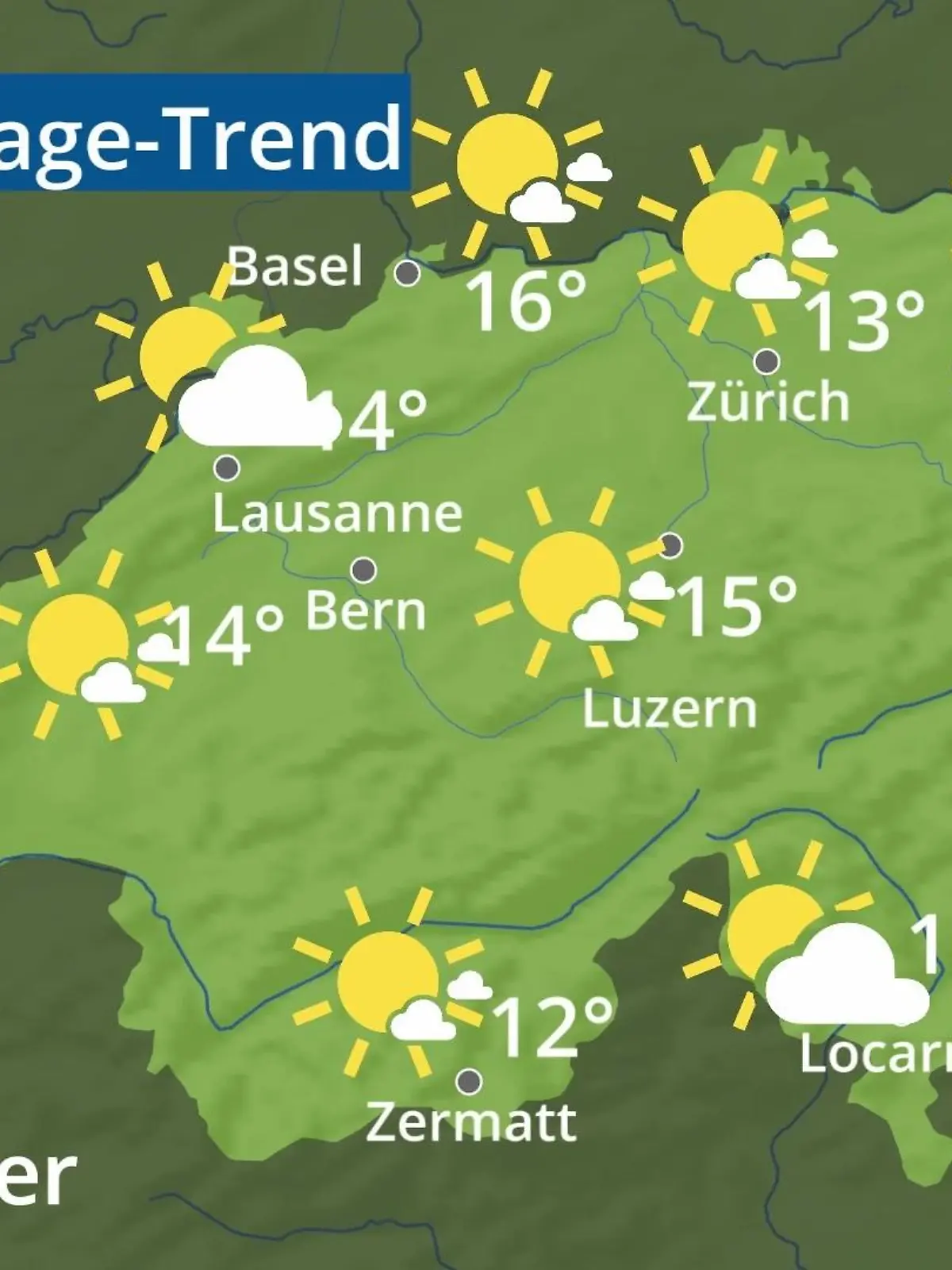 Bild zu: "Schweiz: Wie wird das Wetter?"