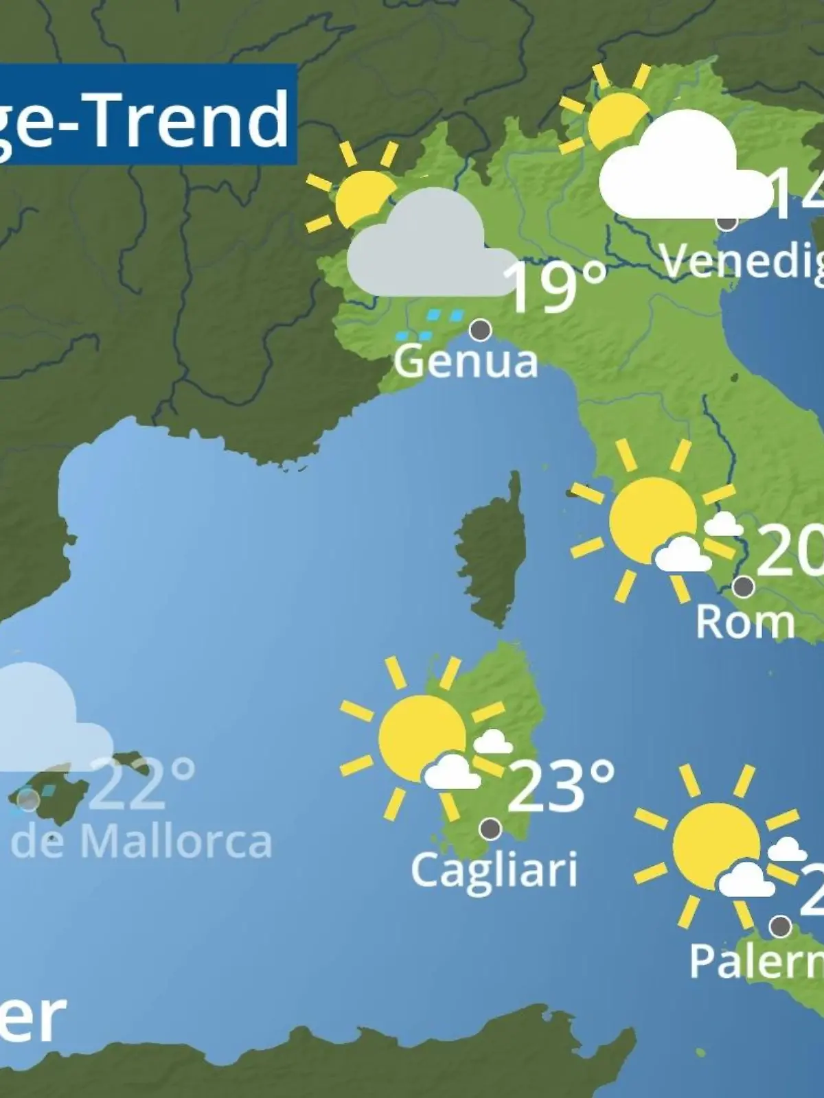 Bild zu: "Italien: Wie wird das Wetter?"