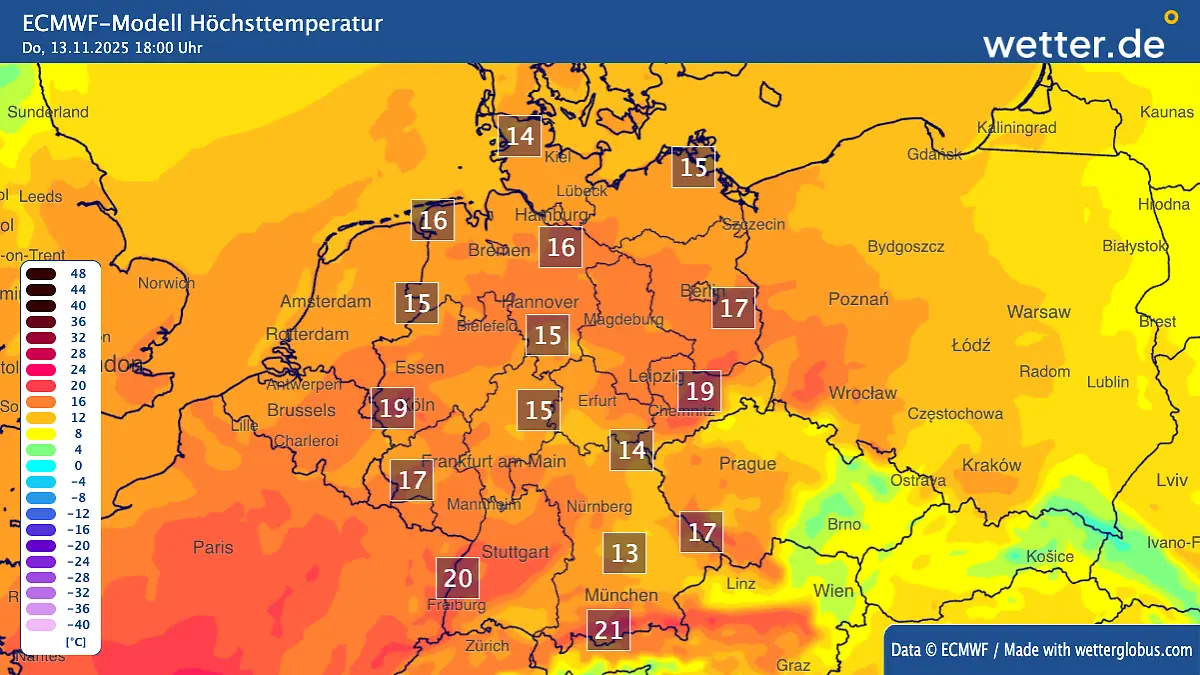 Bevor ab Freitag und zum Wochenende von Norden kältere Luft einsickert, ist es überall lecker warm.