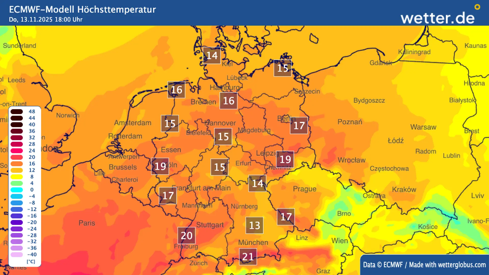 Bevor ab Freitag und zum Wochenende von Norden kältere Luft einsickert, ist es überall lecker warm.