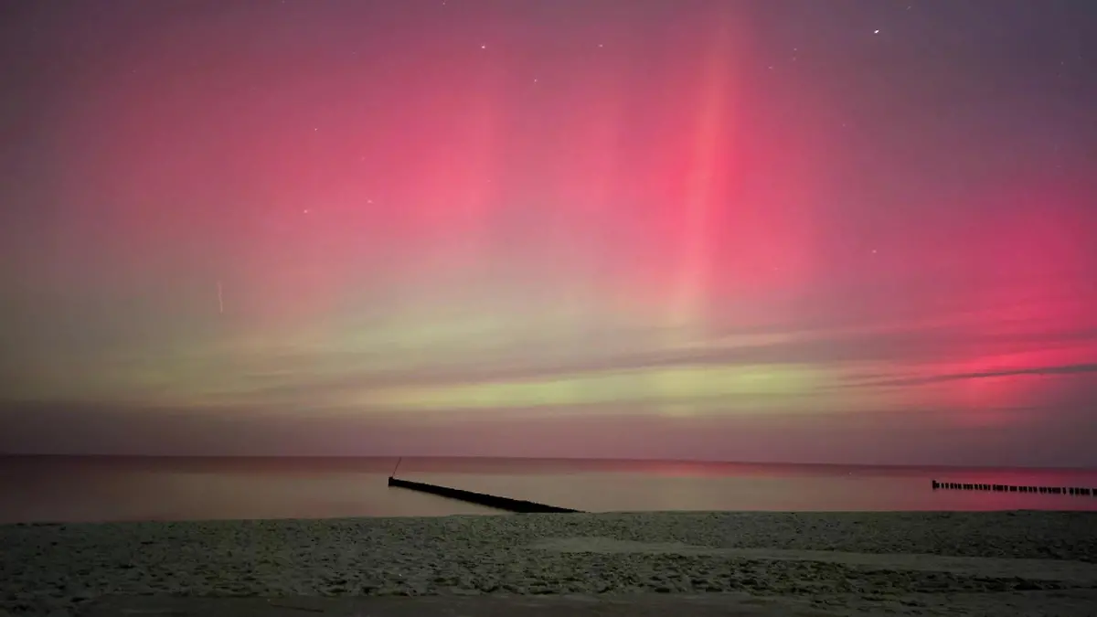 Polarlichter-Spektakel über Deutschland Traumhafter Anblick