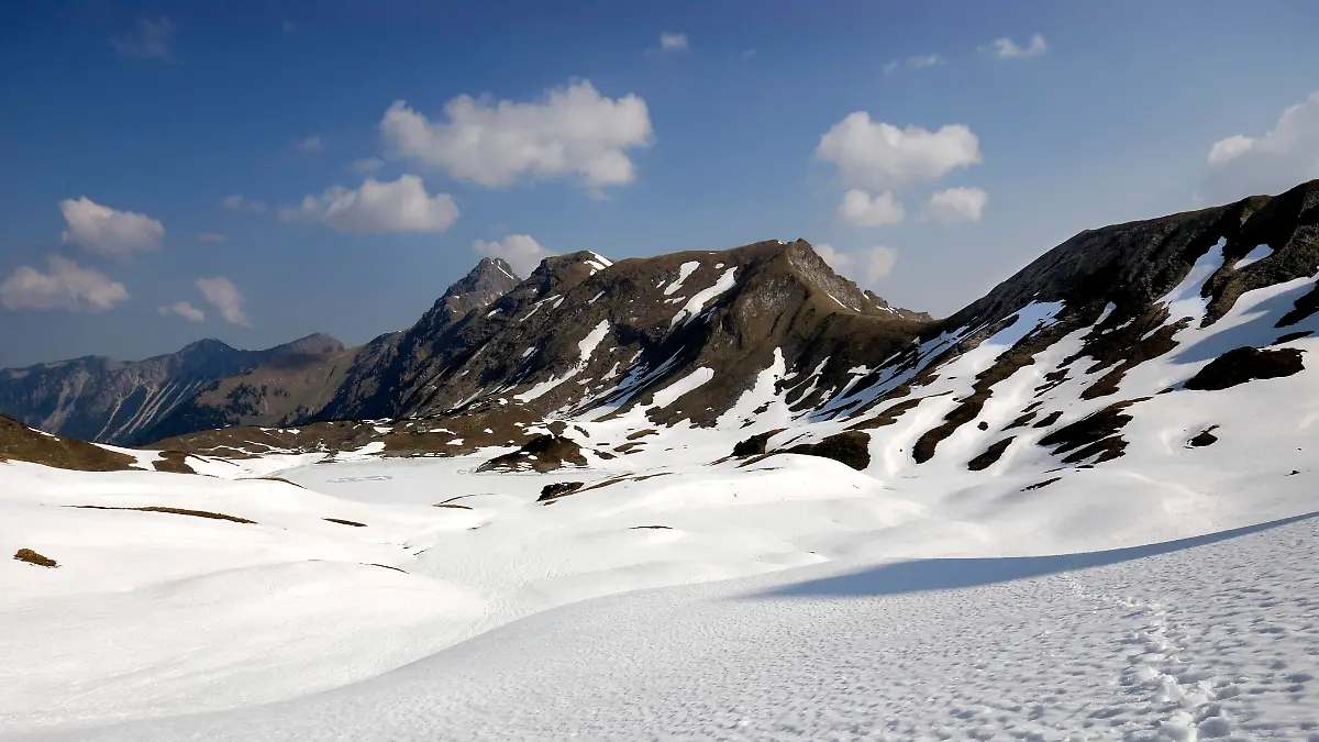 Schrecksee im Winter, Allgäuer Alpen, Hinterstein, Tirol, Österreich, Europa 