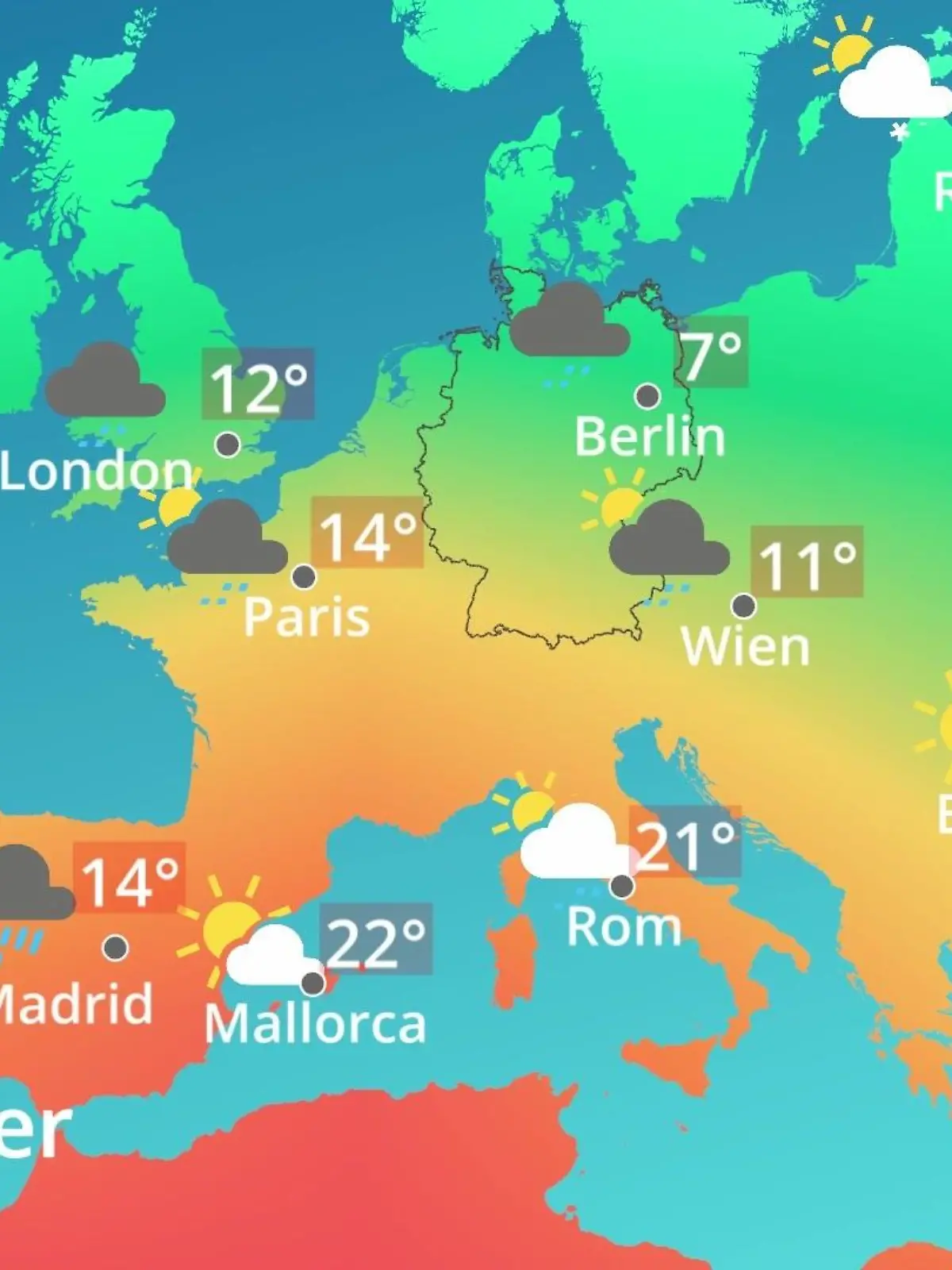Bild zu: "Europa: Wie wird das Wetter?"