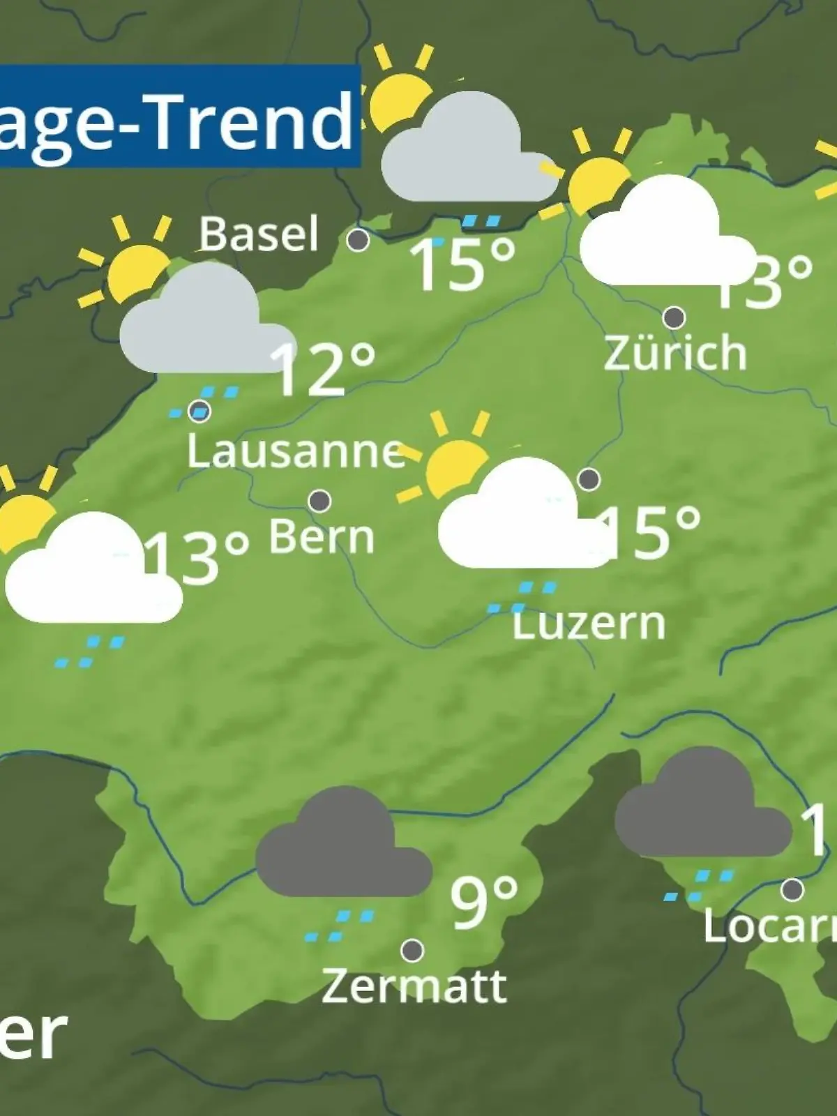 Bild zu: "Schweiz: Wie wird das Wetter?"
