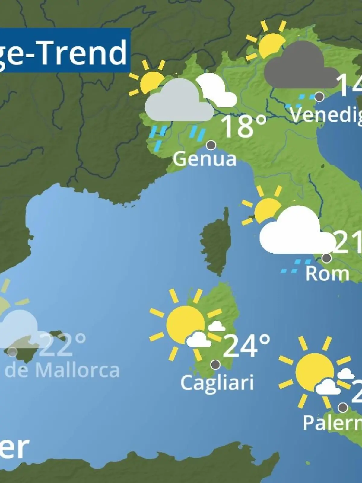 Bild zu: "Italien: Wie wird das Wetter?"