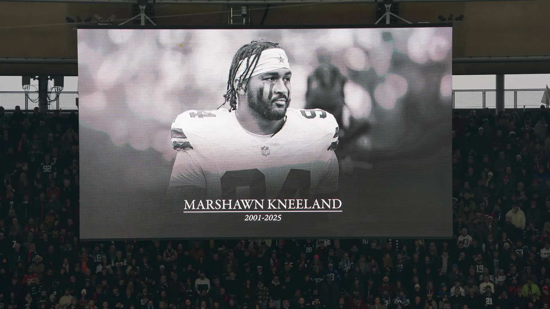 Trauerbekundung für Marshawn Kneeland beim NFL-Spiel im Berliner Olympiastadion am vergangenen Wochenende 