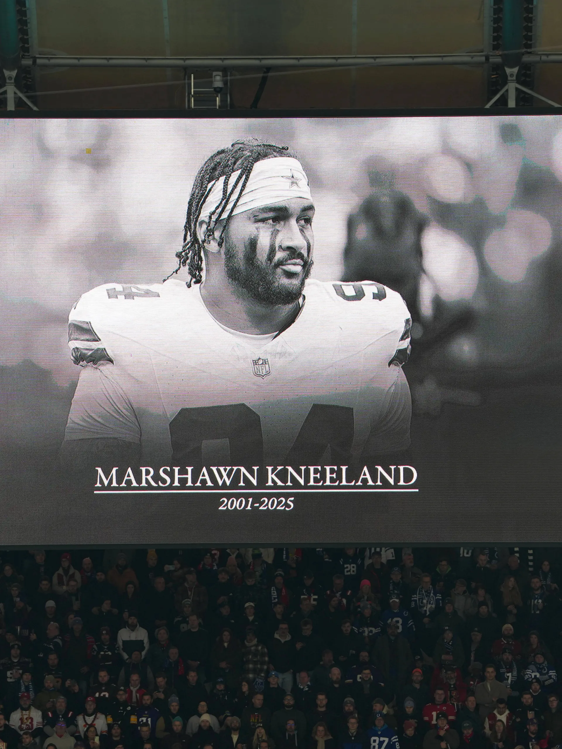 Trauerbekundung für Marshawn Kneeland beim NFL-Spiel im Berliner Olympiastadion am vergangenen Wochenende 