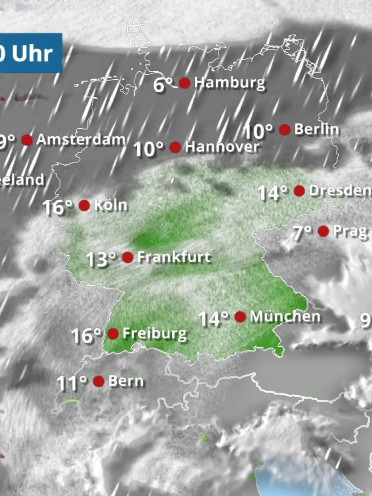 Bild zu: "Kälte und Regen kommen von Norden ins Land"