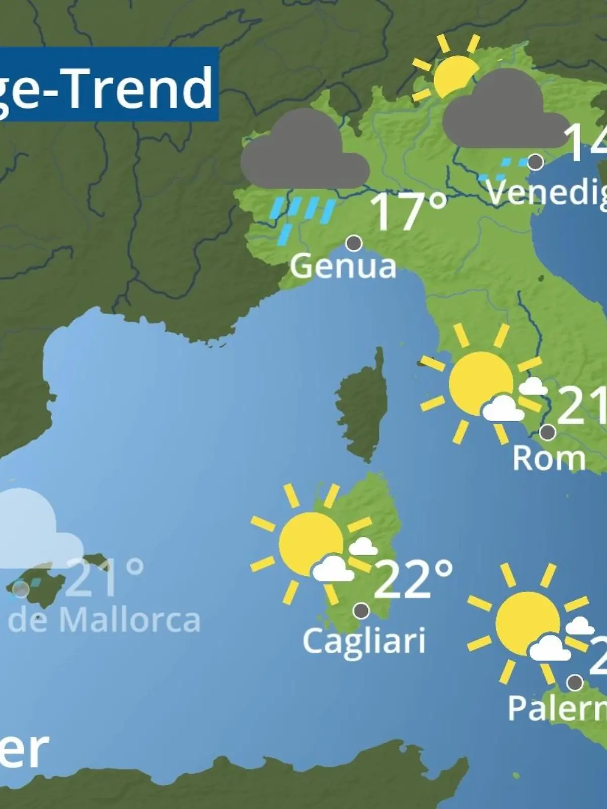 Bild zu: "Italien: Wie wird das Wetter?"