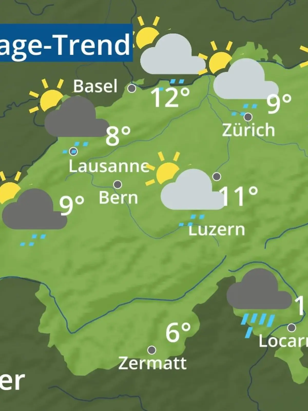Bild zu: "Schweiz: Wie wird das Wetter?"