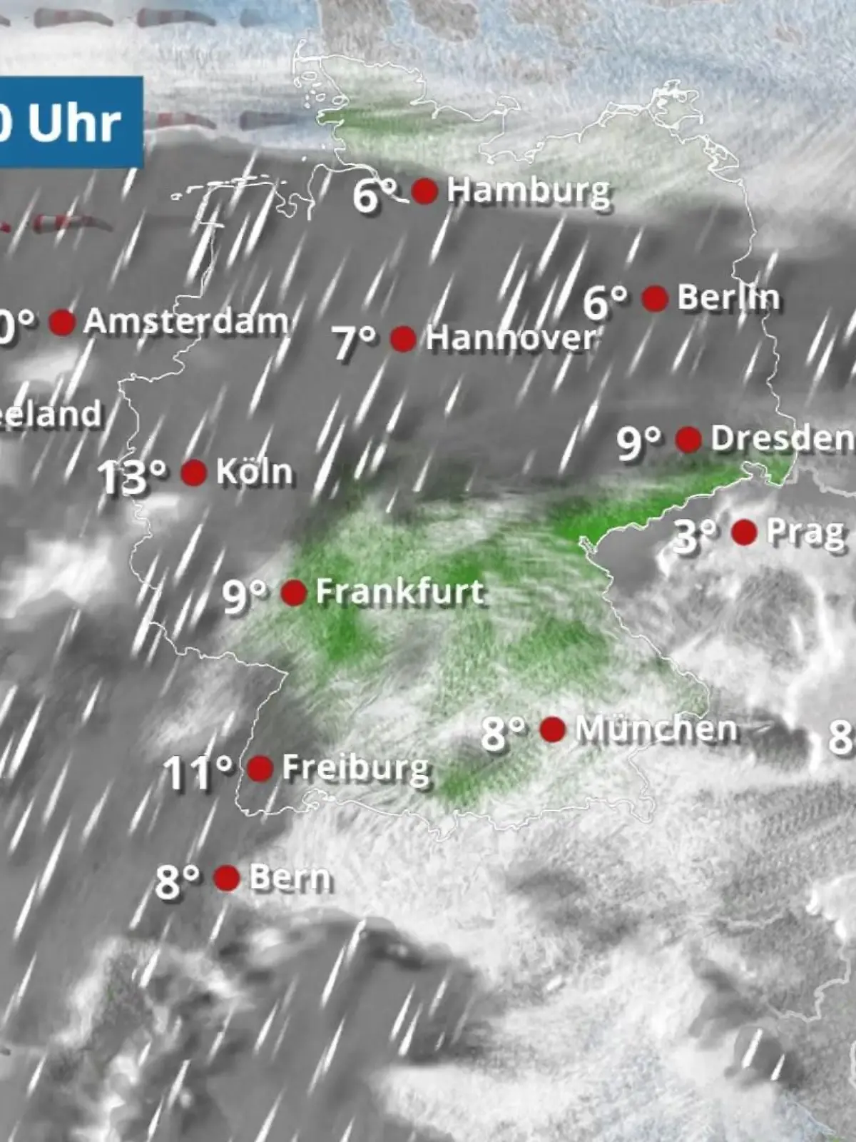 Bild zu: "Regen aus dem Norden rückt vor - Tschüss, Sonne!"