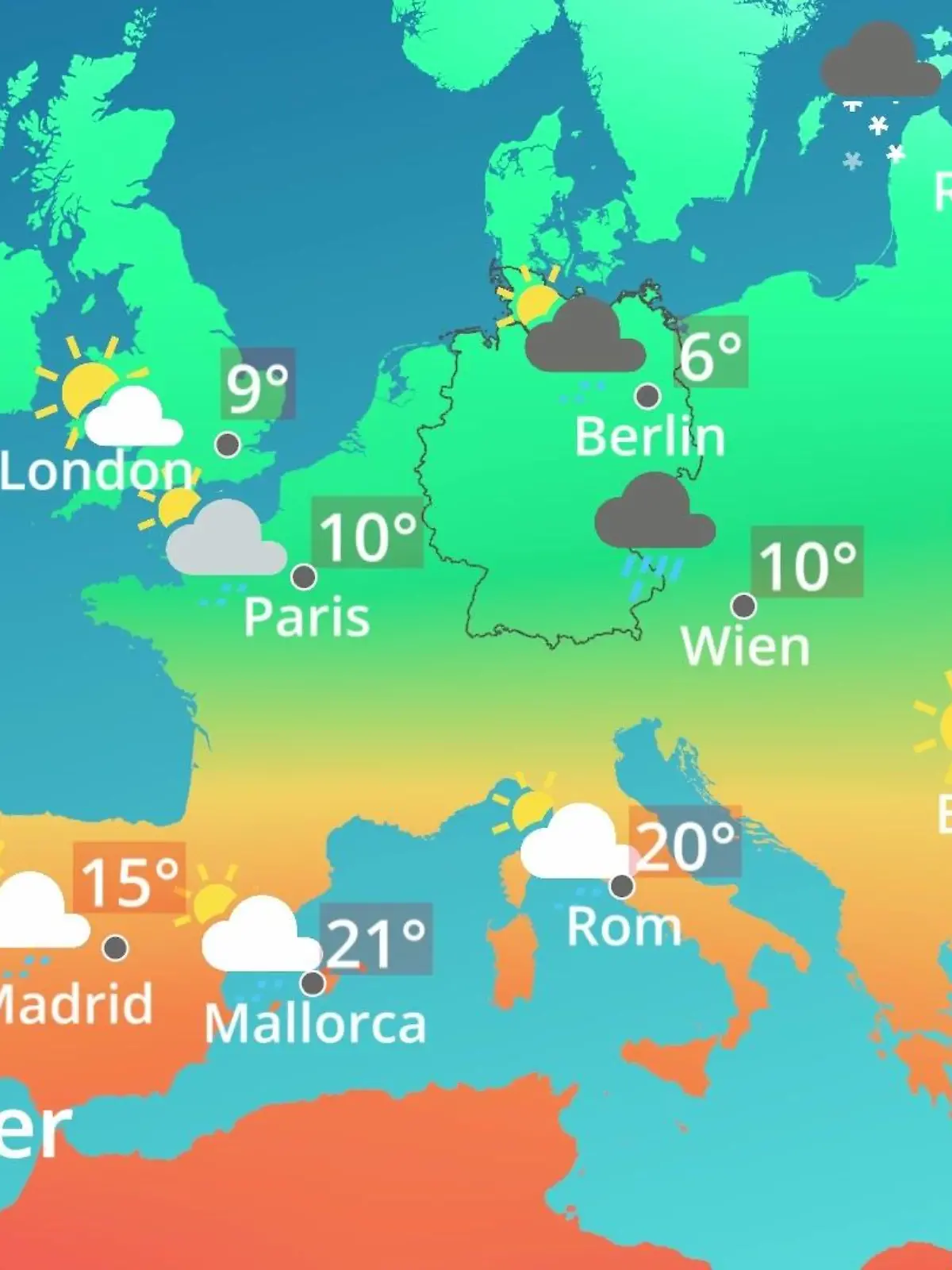 Bild zu: "Europa: Wie wird das Wetter?"