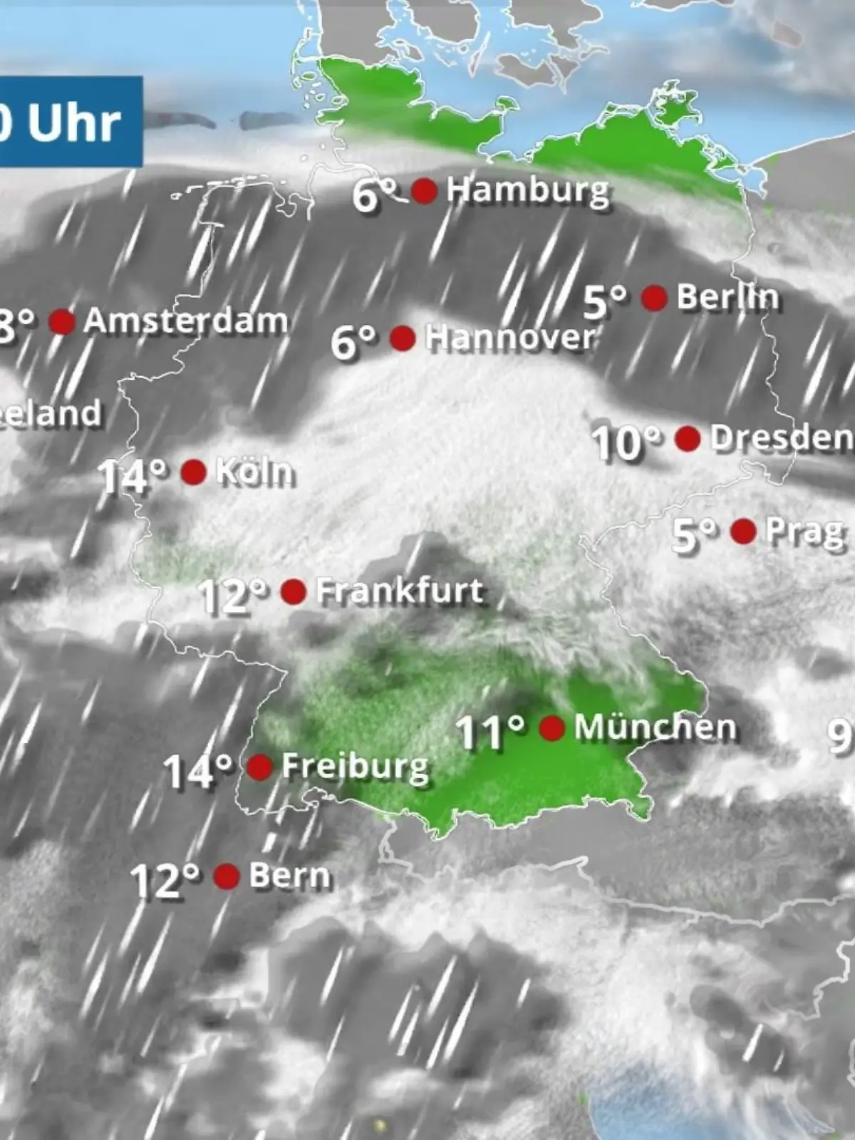 Bild zu: "Heute wird es in halb Deutschland nass"